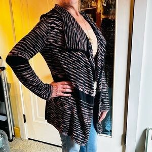 Nine West Open Front Tunic Length Sweater